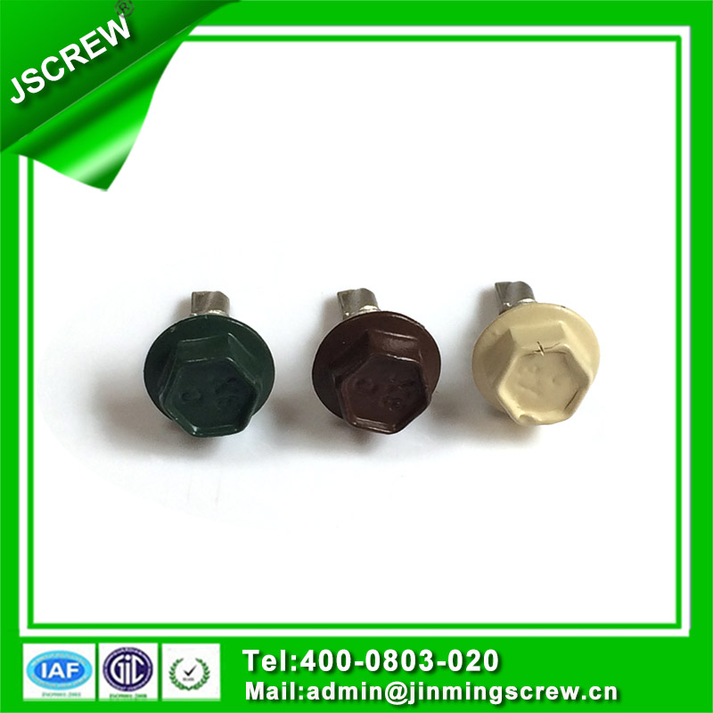 Color Painted Hex Wafer Head Self Drilling Screw