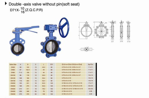 Double-Axis Valve Without Pin (soft seat)