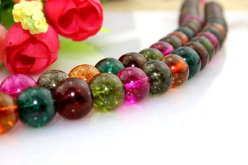 Synthetic Mixed Color Watermelon Quartz Size 6 8 10 12mm Wholesale Cheap Crystal Beads