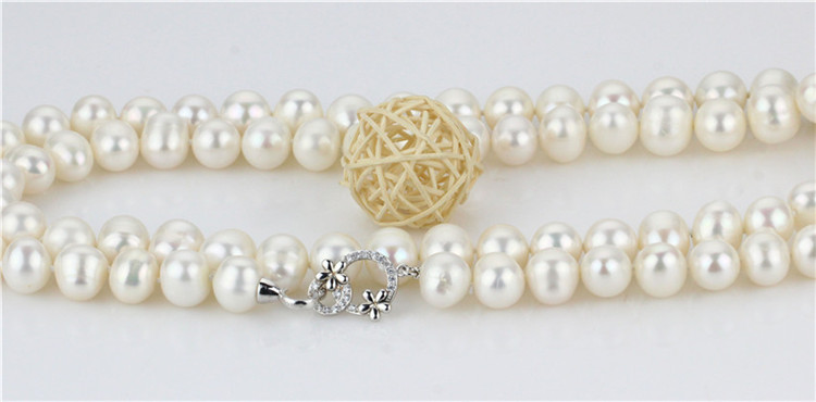 11-12mm Big Size White Knotted Unique Pearl Necklace Jewelry Wholesale