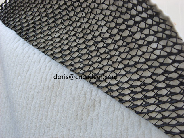 HDPE Plastic Geogrid Net with Two Sides Geotextile