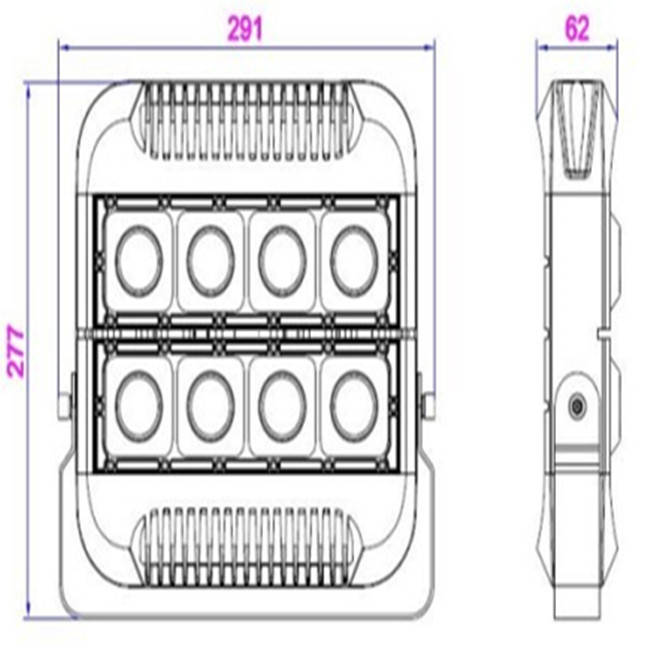 Driverless AC85-300V LED Flood Light for Warehouse Square and Parking Lot