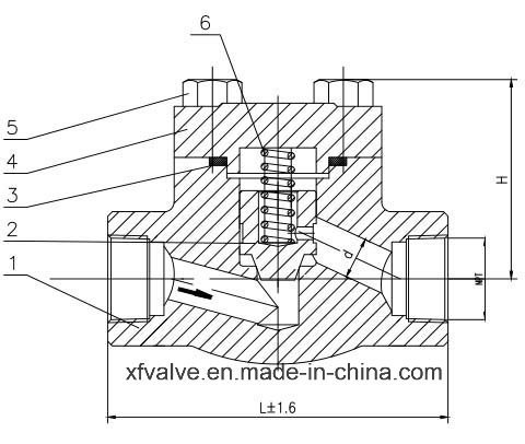 API6d Forged Carbon Steel A105 Thread End NPT Check Valve