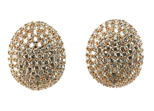 New Design and Factory New Round Full Rhinestones Ear Stud Big Earring (E6321)