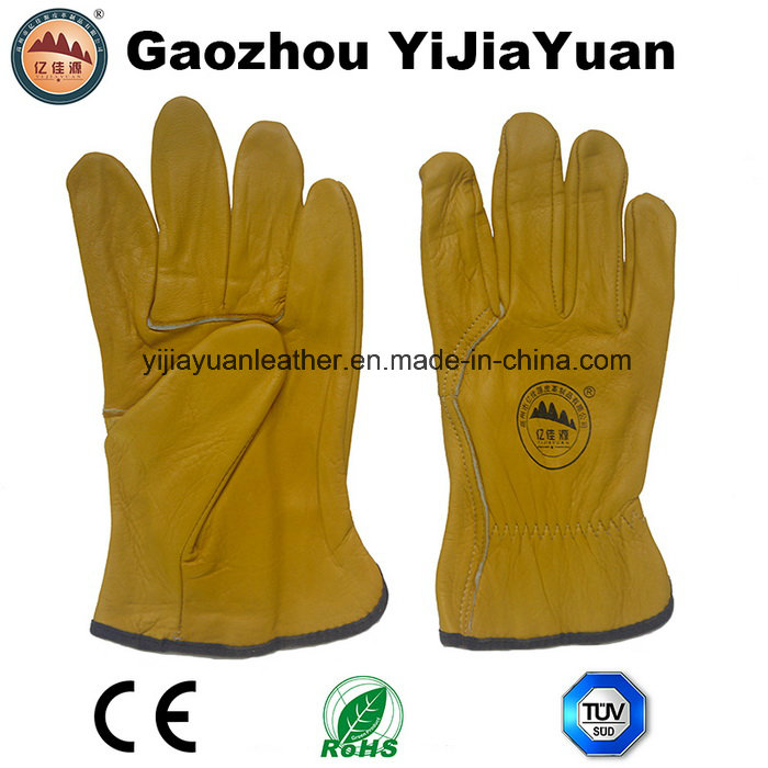 Leather Safety Cowhide Grain Leather Driving Work Gloves