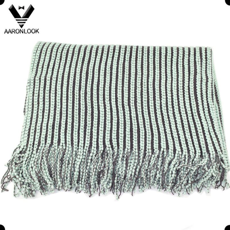 2016 Fashion 100%Acrylic Woven Throw Blanket with Self-Fringes