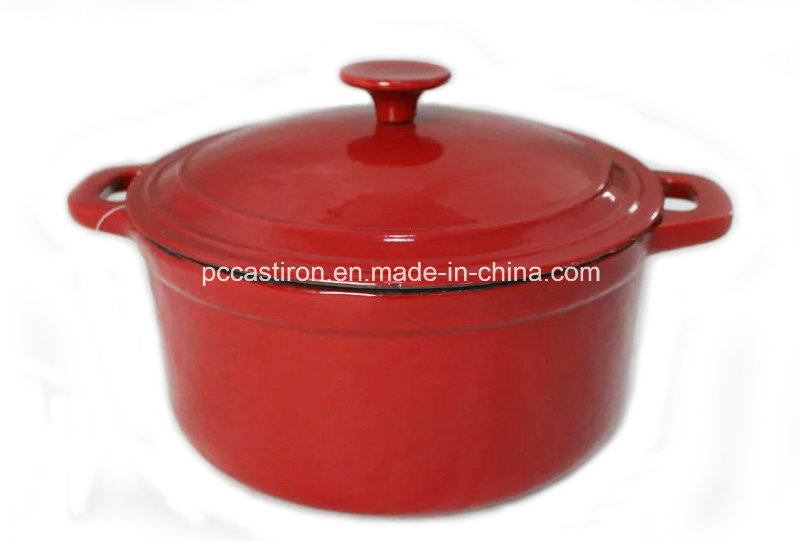 5qt White Cast Iron Casserole