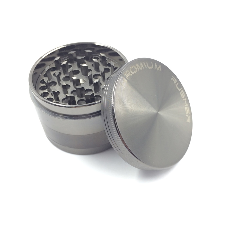 Chrome Plated Metal Herbal Grinder for Hooka Cigar Crusher (ES-GD-011-L)