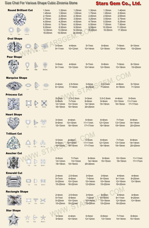 Inquiry Price for 3.0mm Heart and Arrow Cubic Zirconia