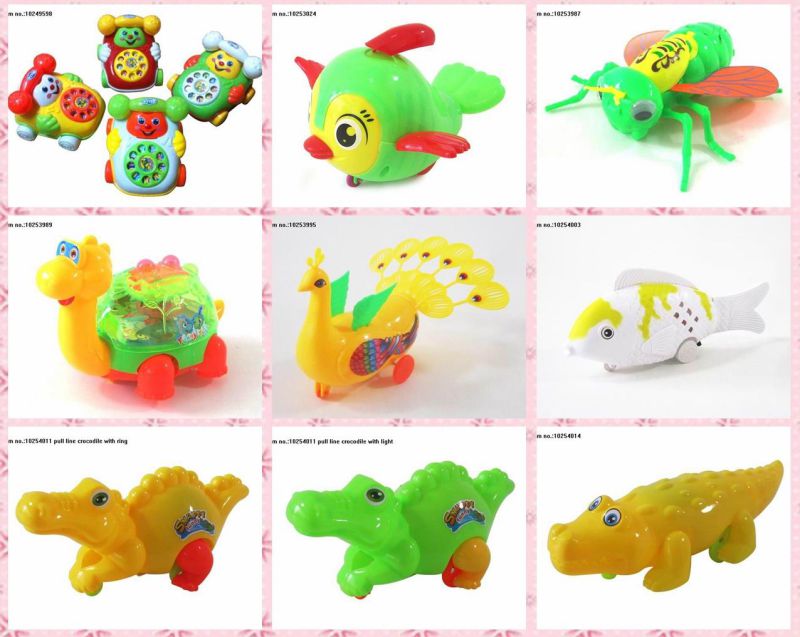 Cartoon Pull Line Crocodile Toys with Bell