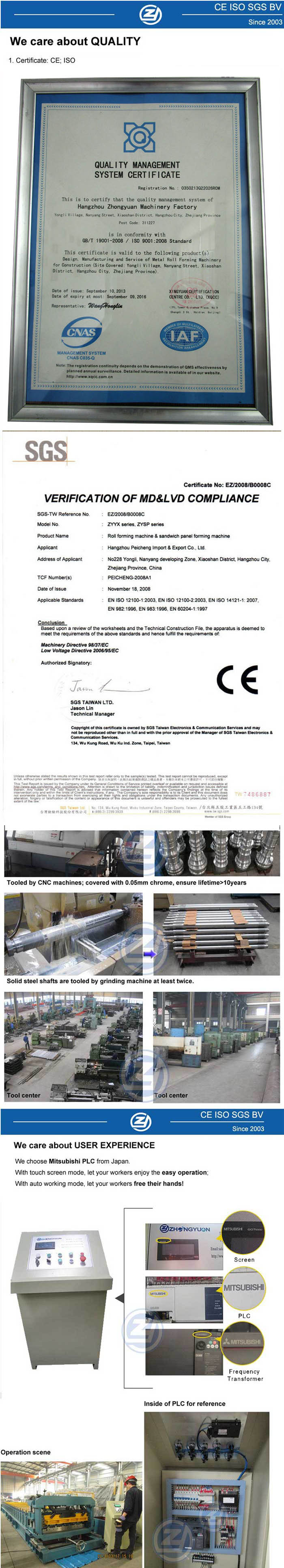 CE Steel Double Layer Roof Panel Roll Forming Machine