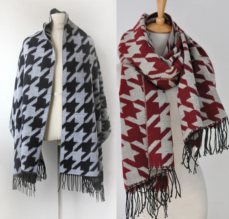 Womens Soft Cashmere Swallow Gird Printing Stole Scarf Shawl Wrap (SP210)