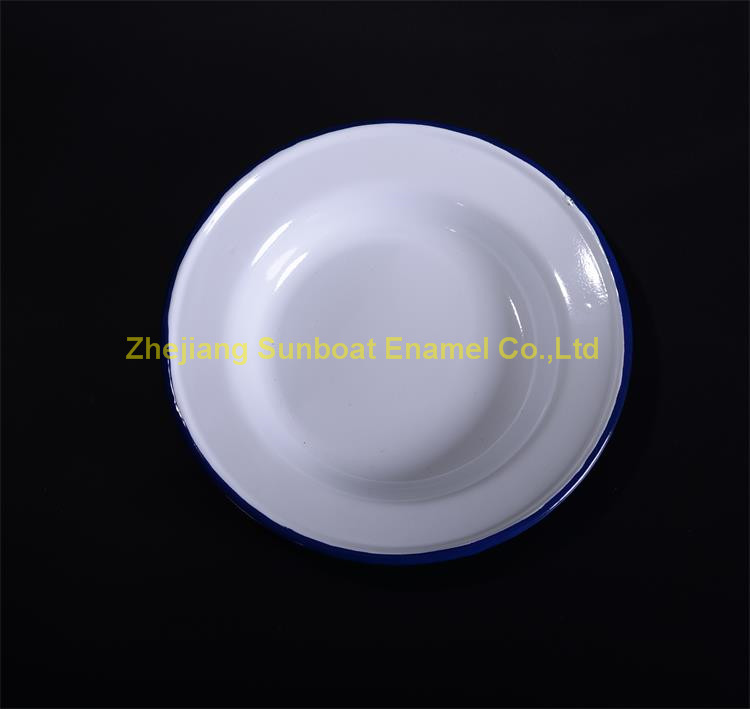 Custmized Enamel Round Dinner Plate/Pie Dish