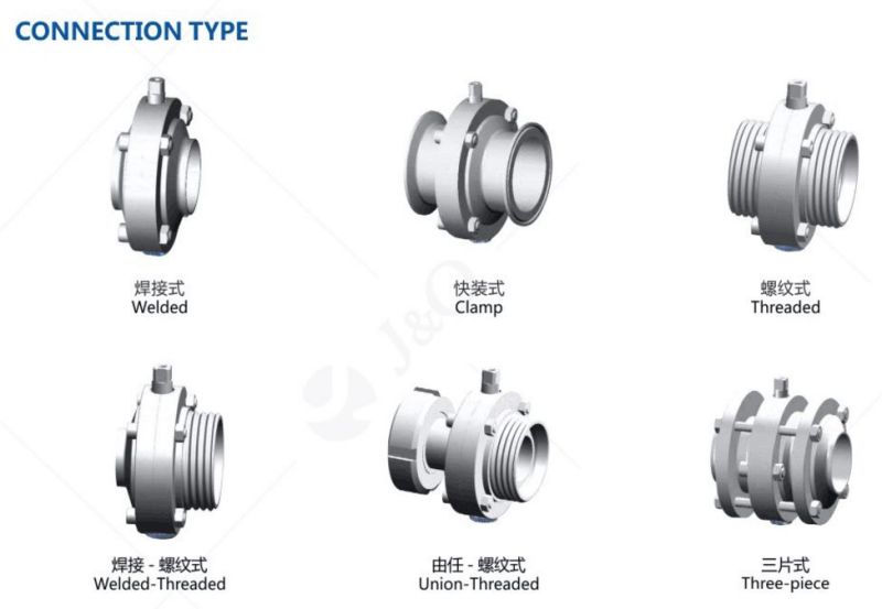 Best Popular Sanitary Weld Butterfly Valve with Stainless Steel Handle