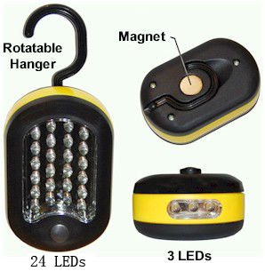 24+3 LED Working Light with Magnet & Hidden Swiveling Hook