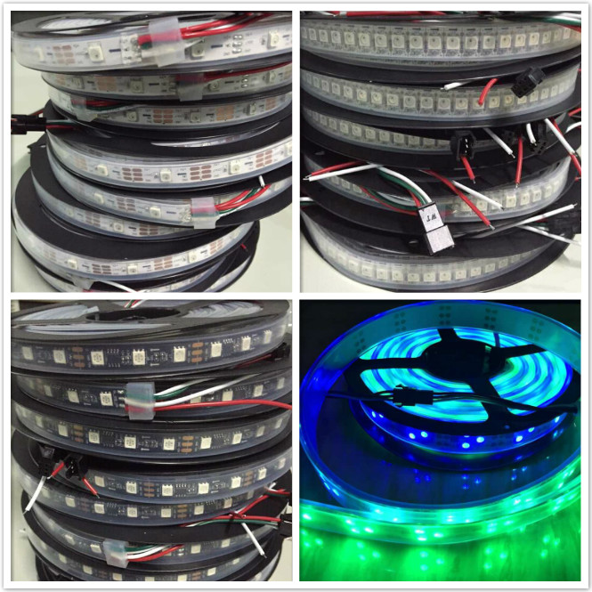 Multicolored with White RGB 5m 5050 LED Strip Light