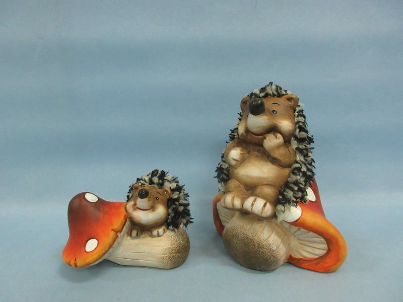 Mushroom Hedgehog Shape Ceramic Crafts (LOE2538-C9)