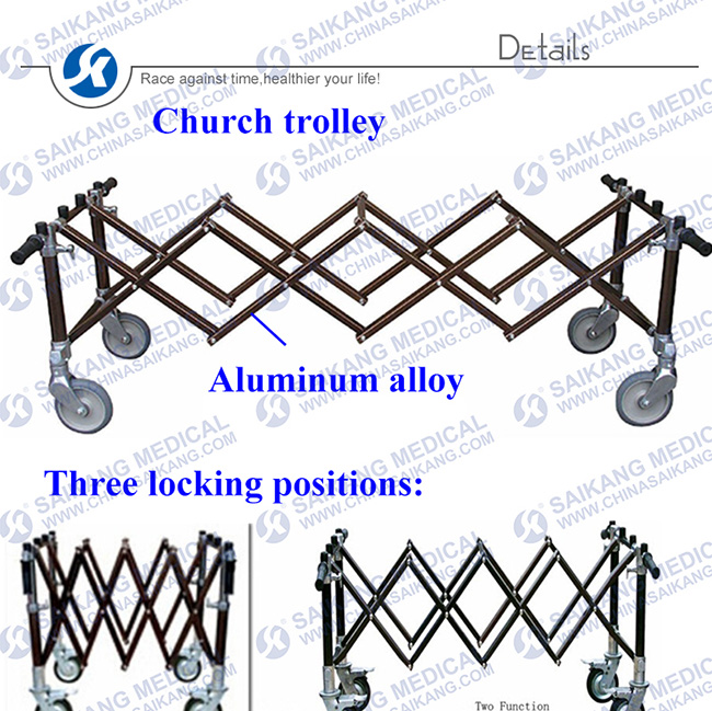 Casket Transportation Church Casket Trolley with Professional Service