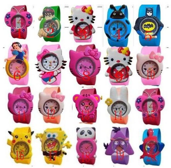 Yxl-351 Wholesale Slap Watch Cheapest Kids Animal Ketty Panda Bird Dragonfly Fashion Slap Strap Quartz Watches