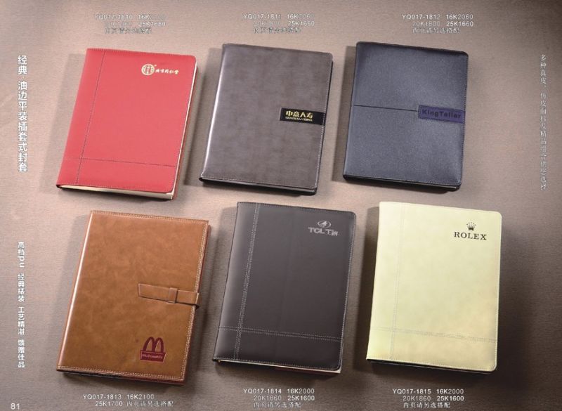 Supply Loose-Leaf Notebook/ Leather Jotter/ Customized