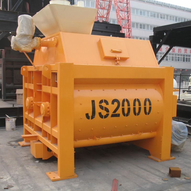 Js2000 (120m3/h) Twin Shaft Concrete Mixer for Sale