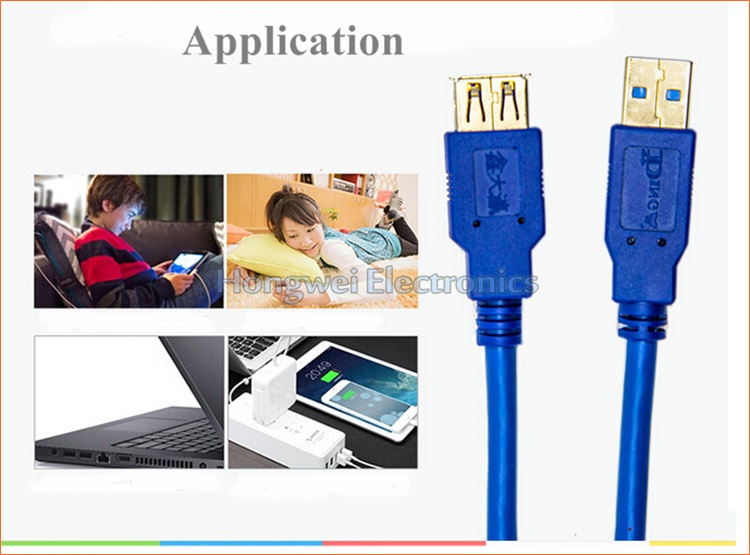 1.5 M 5gbps Pure Copper Male USB3.0 to Female USB 3.0 Extension Data USB Cable