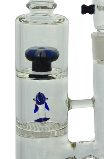 Honeycomb Showerhead Dolphin Hookah Glass Water Pipe for Smoking (ES-GB-444)