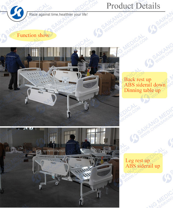 Semi-Fowler Manual Hospital Bed with Turning Table (CE/FDA/ISO)