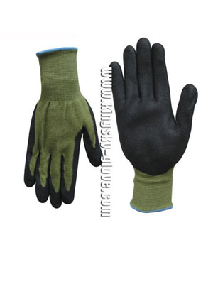 13G Bamboo Fiber Liner with Foam Nitrilie Coated Work Glove