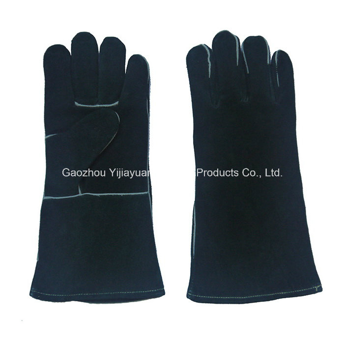 Black Color BBQ Heat Resistant Welding Gloves