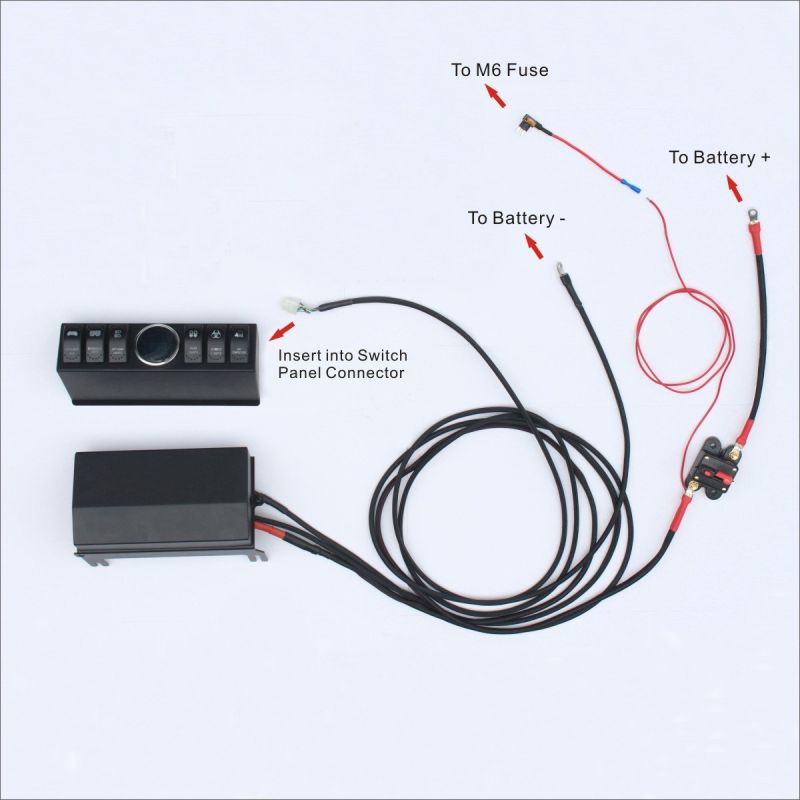 6 Switch Electronic Relay System Module Pod/Panel Power up to 6 Accessories and LED off Road Light Bars Fit for 2009-2016 Jeep Wrangler Jk Jku -Wiring Harness