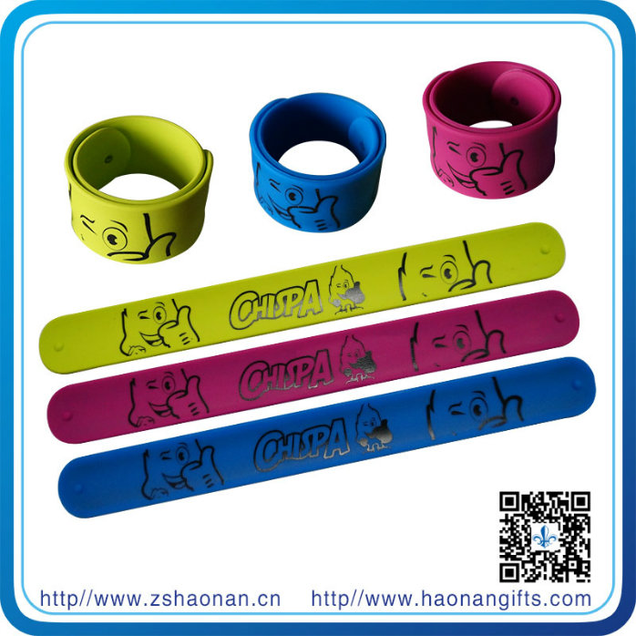 Custom Festival Silicone Slap Bracelets for Decoration Gift