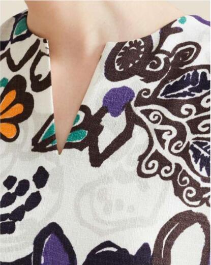 Summer Fashion Latest Printed Jacquard Scrawl Short Sleeve Women's Dress