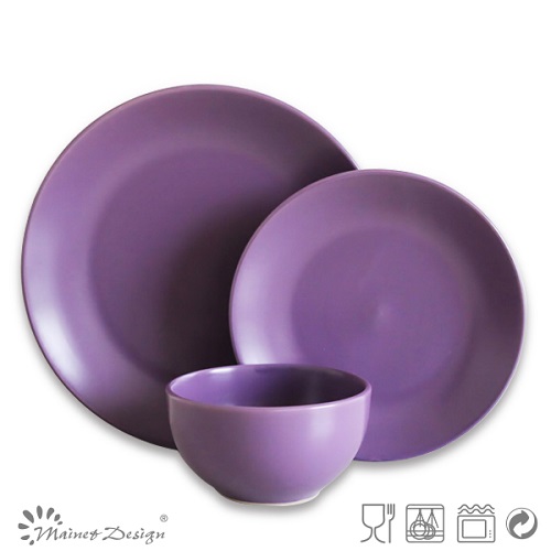 18PCS Roudn Matte Colorful Ceramic Dinner Set