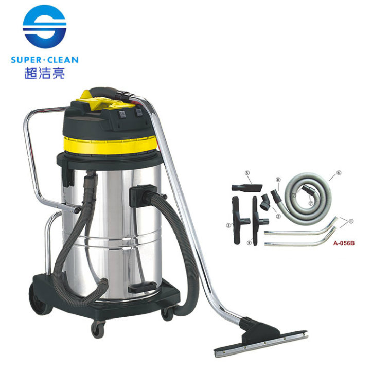 60L Stainless Steel Vacuum Cleaner for Wet and Dry with Tilt