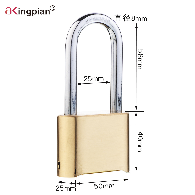 50mm Long Shackle Brass 4 Digital Code Combination Lock