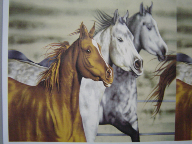 Polar Fleece Blanket with Horse Printed