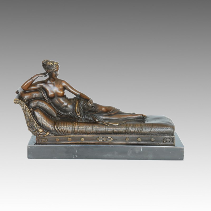 Classical Figure Bronze Sculpture Pauline Bonaparte Decor Brass Statue TPE-134 (J) / 495 (J)