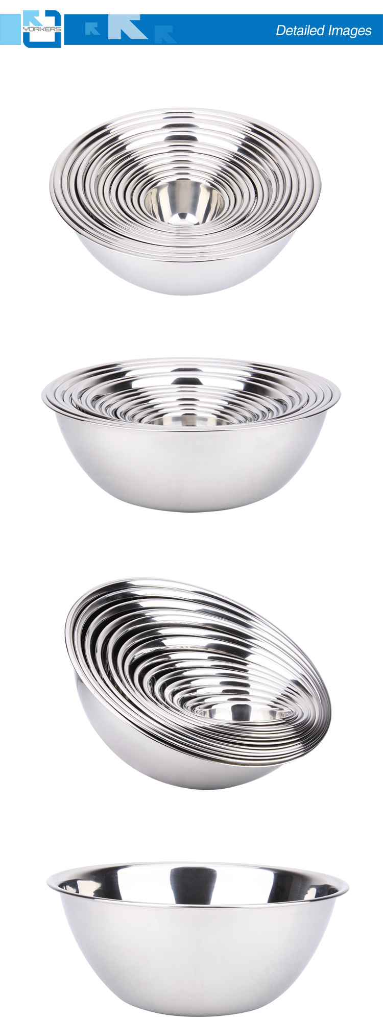 Stainless Steel Thicken Soup Bowl & Salad Bowl