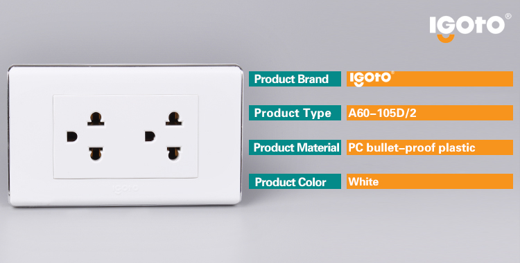 Igoto A60 Range America Style 2gang America Socket Outlet