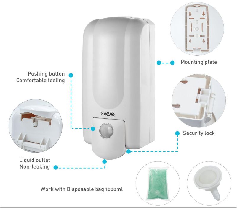 V-730 1000 Ml Hospital Sanitizer Disinfectant Soap Dispenser