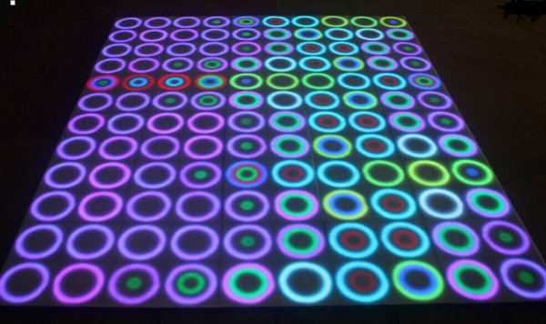 Hot Selling Tempered Glass LED Interactive Dance Floor Tile Lights