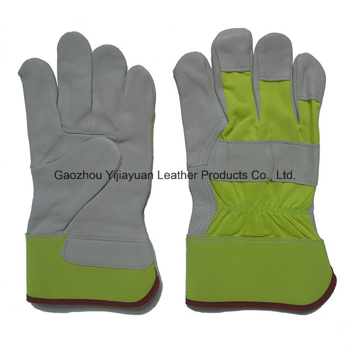 Industrial Safety Goat Grain Leather Driver Work Gloves