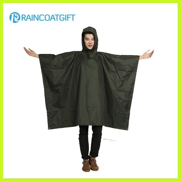 Waterproof 100% Polyester PVC Coating Reusable/Foldable Rain Poncho Rpy-026