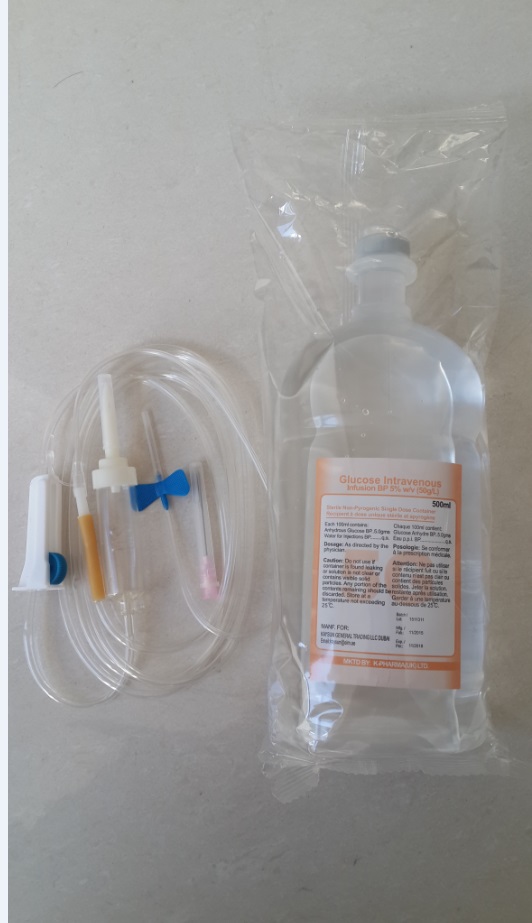 Medical Infusion Set with 5% Glucose Intravenous 500ml