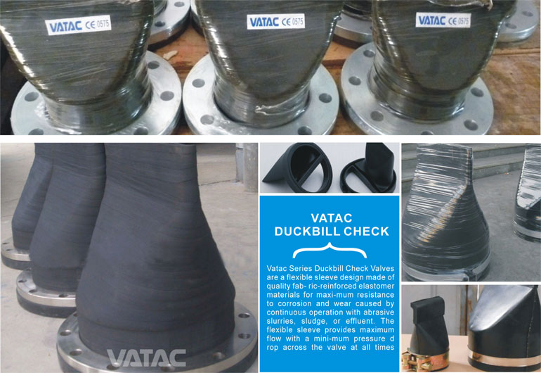 Natural Rubber/NBR/EPDM RF Flanged Duckbill Check Valve