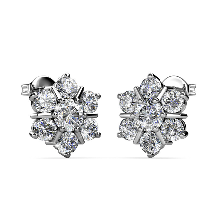 Destiny Jewellery Crystal From Swarovski Flowery Earrings