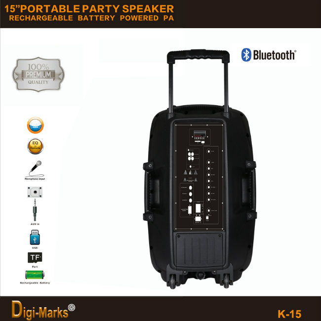 PA Mini Trolley Active Wireless Portable Mobile Bluetooth DJ Speaker