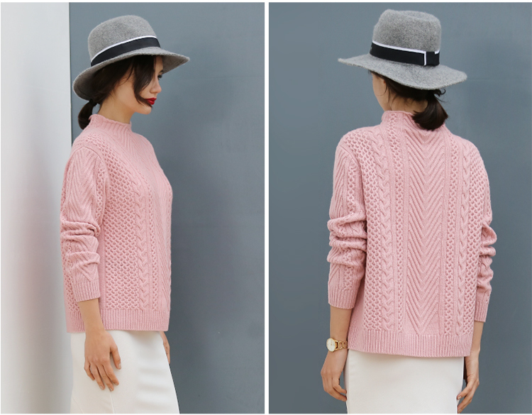 High Quality Silk Cashmere Knitted Sweater Soft Hand Feeling Sweater Design