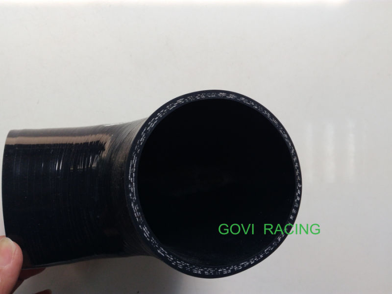 Black 90 Degree 3'' Radiator Hose Pipe Elbow Silicone Tubing